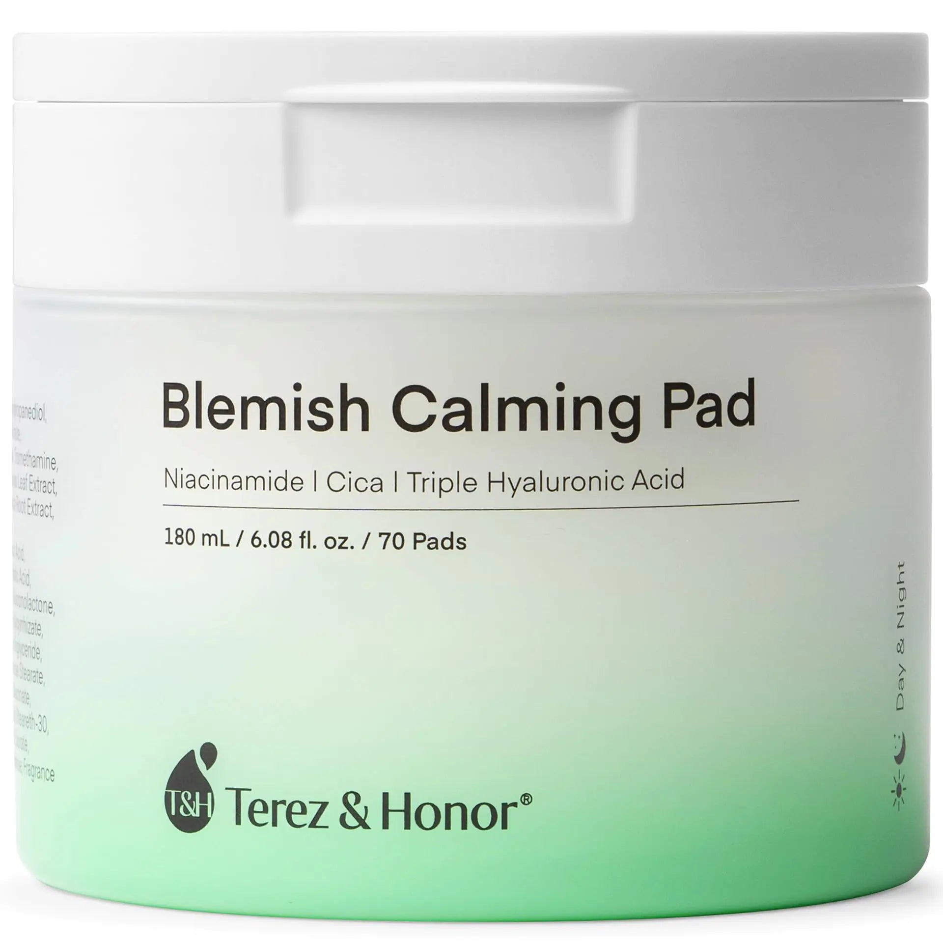 Terez & Honor Korean Toner Pads - Blemish Soothing with Centella & Niacinamide - 2 Pack