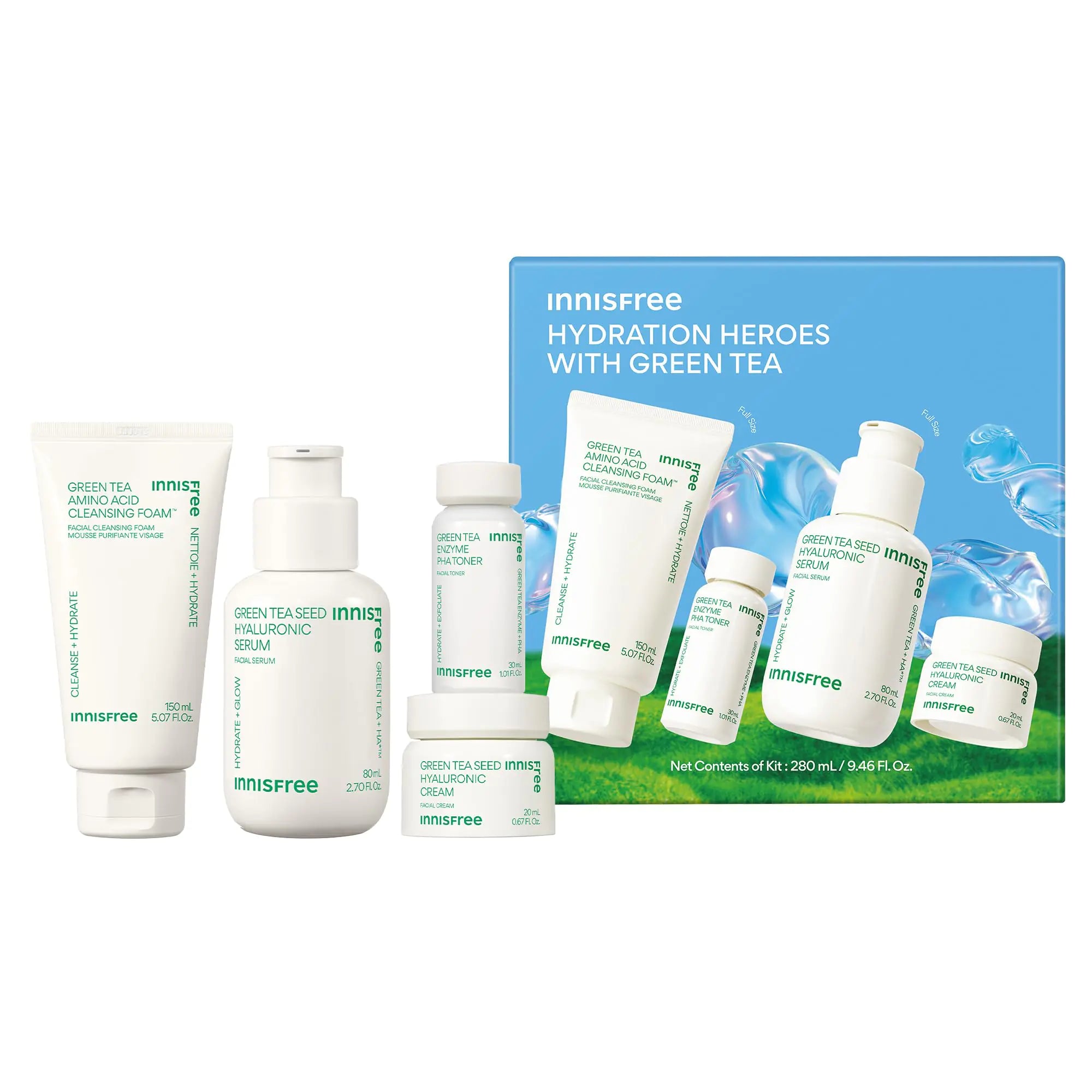 innisfree Green Tea Hydration Complete Skincare Set